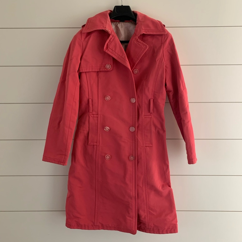 Pink trench coat